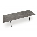 Стол обеденный HALMAR CHARLES серый мрамор/черный 180-260/90